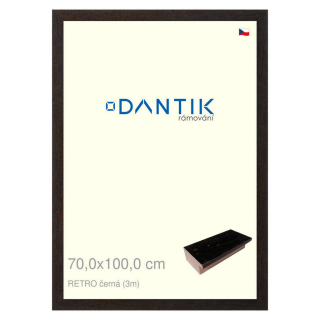 DANTIK rámeček 70x100 | RETRO černá (Plexi Čiré)