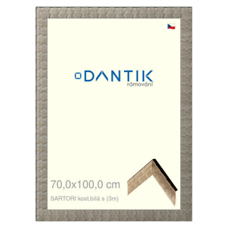 DANTIK rámeček 70x100 | SARTORI kost.bílá s (Plexi Čiré)
