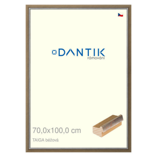 DANTIK rámeček 70x100 | TAIGA béžová (Plexi Čiré)