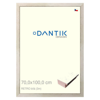 DANTIK rámeček 70x100 | RETRO bílá (Plexi Čiré)
