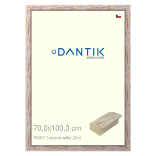 DANTIK rámeček 70x100 | PAINT červená velká (Plexi Čiré)