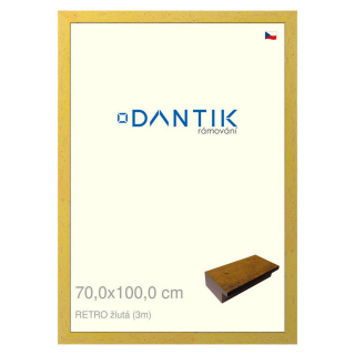 DANTIK rámeček 70x100 | RETRO žlutá (Plexi Čiré)