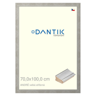 DANTIK rámeček 70x100 | ANDRÉ velká stříbrná (Plexi Čiré)