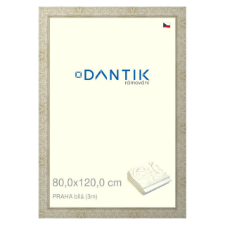 DANTIK rámeček 80x120 | PRAHA Bílá (Plexi Čiré)