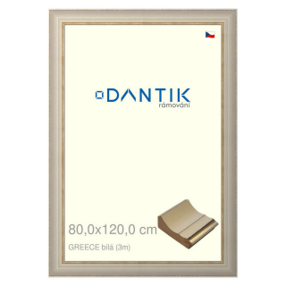 DANTIK rámeček 80x120 | GREECE bílá (Plexi Čiré)