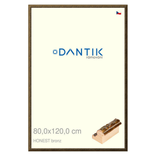 DANTIK rámeček 80x120 | HONEST malá vysoká bronz (Plexi Čiré)