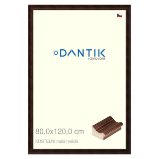 DANTIK rámeček 80x120 | KOSTELNÍ malá hnědá (Plexi Čiré)