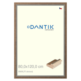DANTIK rámeček 80x120 | AMALFI okrová (Plexi Čiré)