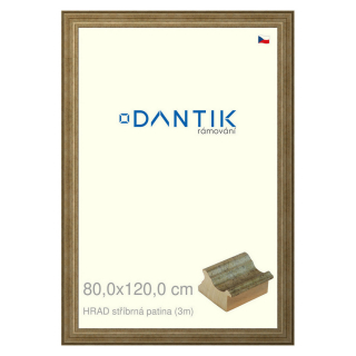 DANTIK rámeček 80x120 | HRAD stříbrná patina (Plexi Čiré)