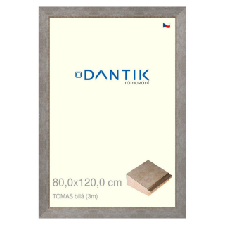 DANTIK rámeček 80x120 | TOMAS bílá velká (Plexi Čiré)