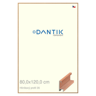 DANTIK rámeček 80x120 | ALU profil 6035 Dýha třešeň (Plexi Čiré)