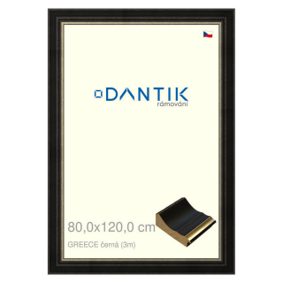 DANTIK rámeček 80x120 | GREECE černá (Plexi Čiré)