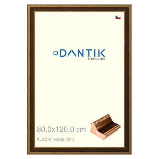 DANTIK rámeček 80x120 | KLASIK hnědá (Plexi Čiré)