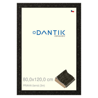 DANTIK rámeček 80x120 | PRAHA černá (Plexi Čiré)