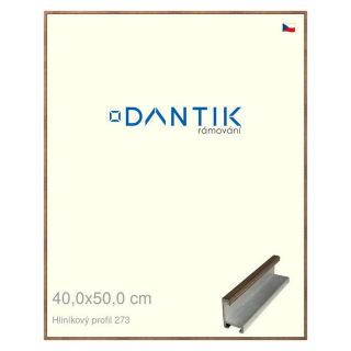 DANTIK rámeček 40x50 | ALU profil 7273 Dýha wenge (Plexi Čiré)
