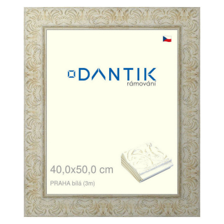 DANTIK rámeček 40x50 | PRAHA Bílá (Plexi Čiré)