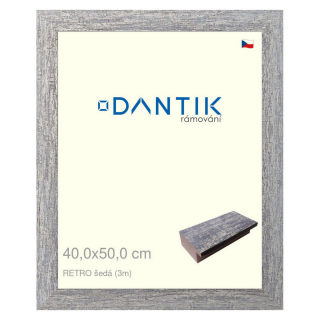DANTIK rámeček 40x50 | RETRO šedá (Plexi Čiré)