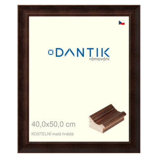 DANTIK rámeček 40x50 | KOSTELNÍ malá hnědá (Plexi Čiré)