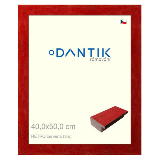 DANTIK rámeček 40x50 | RETRO červená (Plexi Čiré)