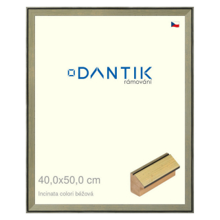 DANTIK rámeček 40x50 | INCLINATA colori béžová (Plexi Čiré)