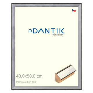 DANTIK rámeček 40x50 | INCLINATA colori Bílá (Plexi Čiré)