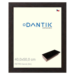 DANTIK rámeček 40x50 | RETRO černá (Plexi Čiré)
