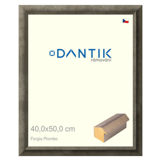DANTIK rámeček 40x50 | Forgia Piombo (Plexi Čiré)