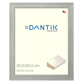 DANTIK rámeček 40x50 | ANDRÉ velká Bílá (Plexi Čiré)