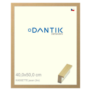 DANTIK rámeček 40x50 | KASSETTE jasan (Plexi Čiré)
