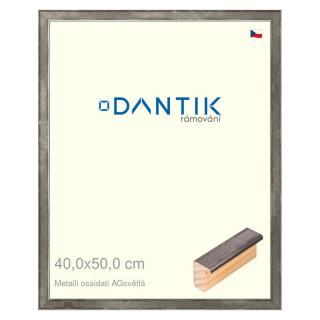 DANTIK rámeček 40x50 | Metalli oidati AGsvětlá (Plexi Čiré)