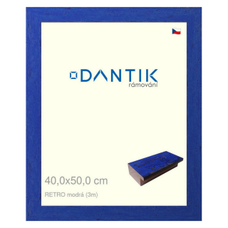 DANTIK rámeček 40x50 | RETRO modrá (Plexi Čiré)
