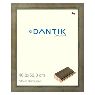 DANTIK rámeček 40x50 | Artdeco Champagne (Plexi Čiré)
