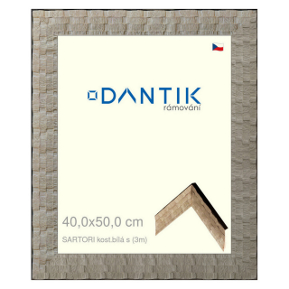 DANTIK rámeček 40x50 | SARTORI kost.bílá s (Plexi Čiré)