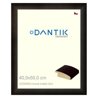 DANTIK rámeček 40x50 | LEDVINKA tmavě hnědá (Plexi Čiré)