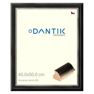 DANTIK rámeček 40x50 | ANIVERSA černá AG (Plexi Čiré)