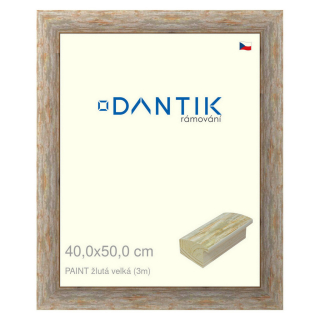 DANTIK rámeček 40x50 | PAINT žlutá velká (Plexi Čiré)