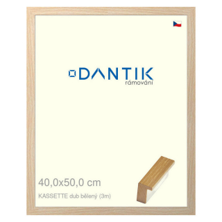 DANTIK rámeček 40x50 | KASSETTE dub bělený (Plexi Čiré)