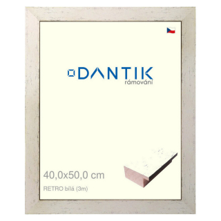 DANTIK rámeček 40x50 | RETRO bílá (Plexi Čiré)
