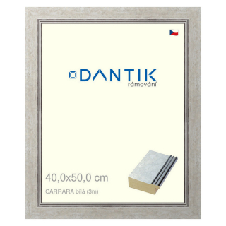 DANTIK rámeček 40x50 | CARRARA Bílá (Plexi Čiré)