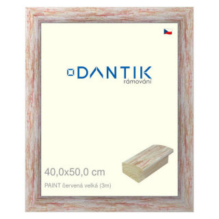 DANTIK rámeček 40x50 | PAINT červená velká (Plexi Čiré)