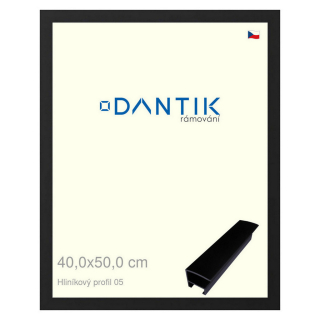 DANTIK rámeček 40x50 | ALU profil 7005 Černá matná (Plexi Čiré)