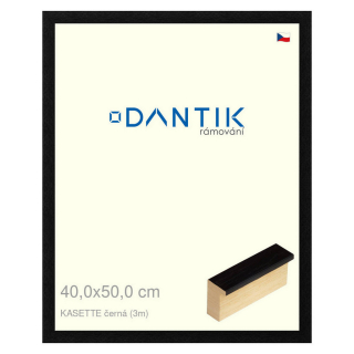 DANTIK rámeček 40x50 | KASSETTE černá (Plexi Čiré)