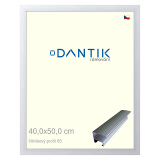 DANTIK rámeček 40x50 | ALU profil 7005 Stříbrná matná (Plexi Čiré)