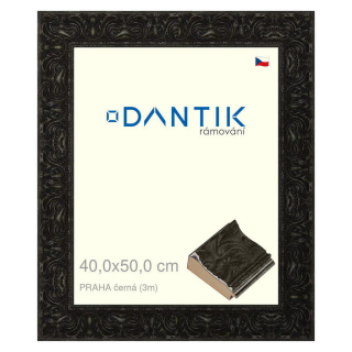 DANTIK rámeček 40x50 | PRAHA černá (Plexi Čiré)