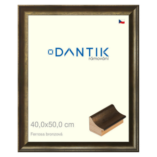 DANTIK rámeček 40x50 | Ferrosa bronzová (Plexi Čiré)