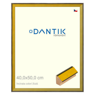 DANTIK rámeček 40x50 | INCLINATA colori žlutá (Plexi Čiré)