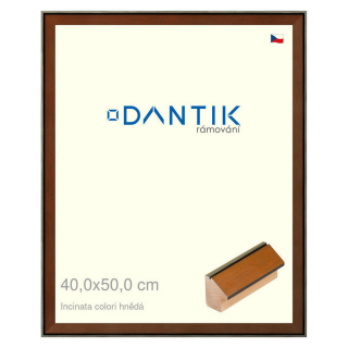 DANTIK rámeček 40x50 | INCLINATA colori hnědá (Plexi Čiré)