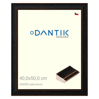 DANTIK rámeček 40x50 | ANDRÉ velká černá (Plexi Čiré)