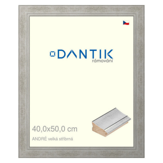 DANTIK rámeček 40x50 | ANDRÉ velká stříbrná (Plexi Čiré)