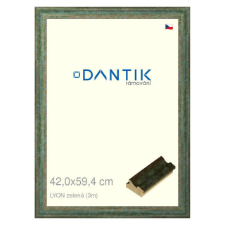DANTIK rámeček 42x59,4 | LYON zelená (Plexi Čiré)